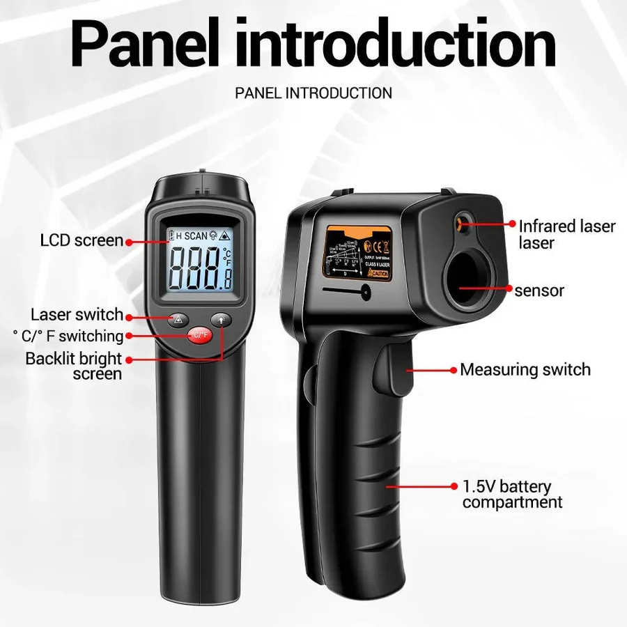 The Laser-Point Pro: Infrared Thermometer with Precision Target Logic