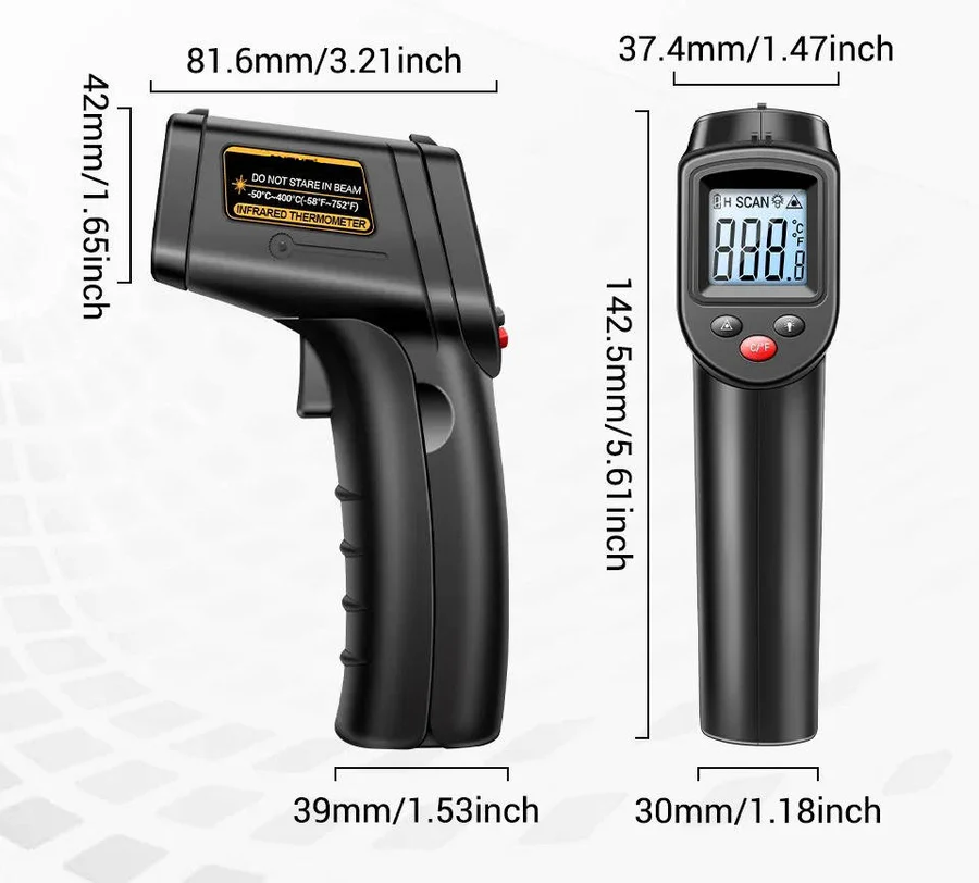 The Laser-Point Pro: Infrared Thermometer with Precision Target Logic