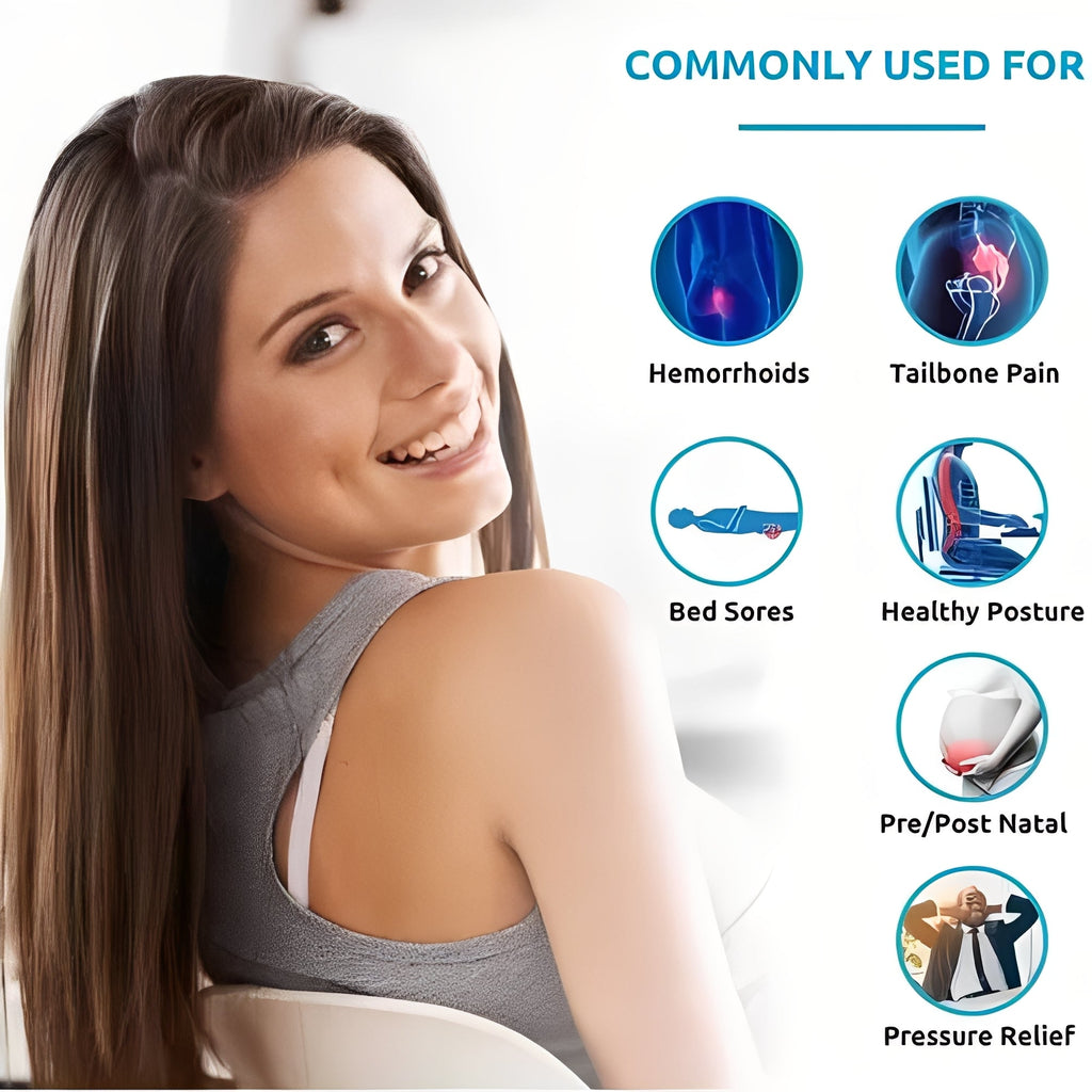 The Zero-Pressure Pad: Ergonomic Seat Cushion with Central Relief Zone