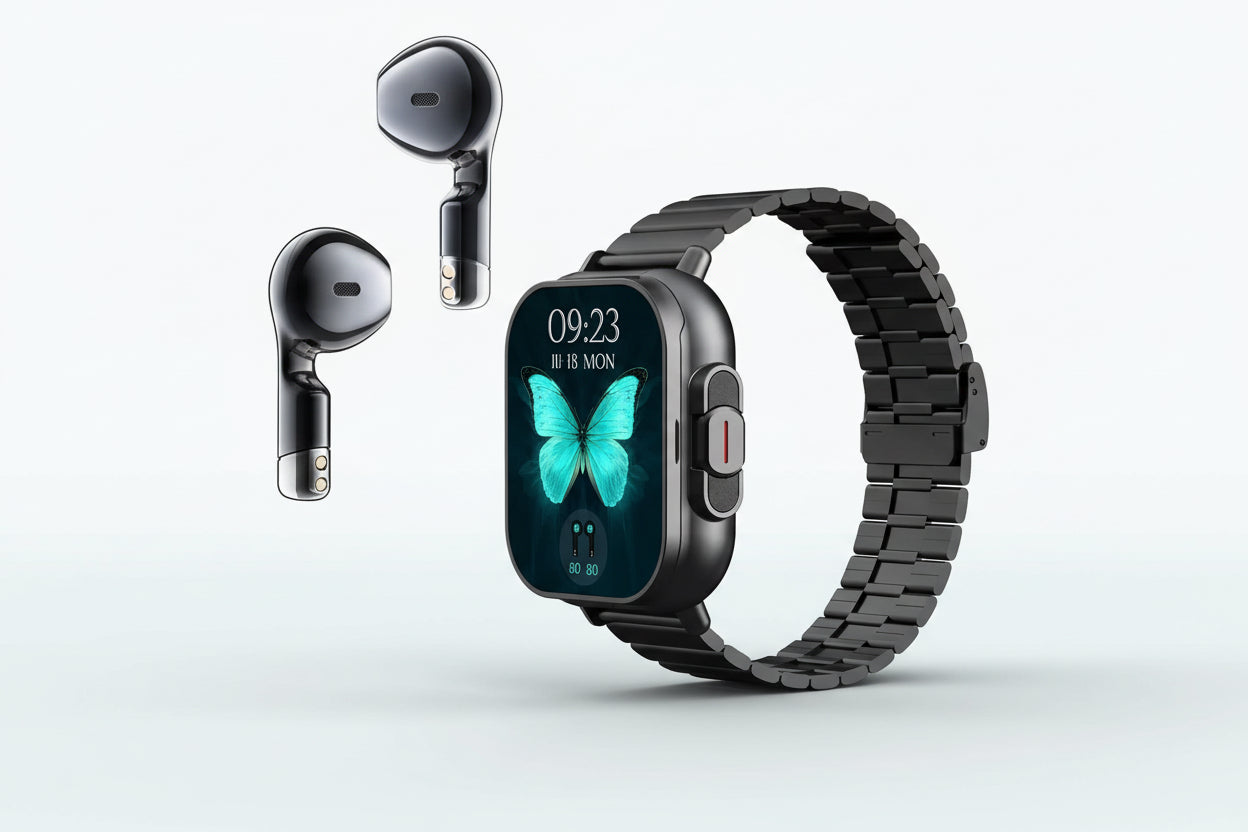 The Fusion-Watch Pro: 2-in-1 Smartwatch with Integrated TWS Earbuds